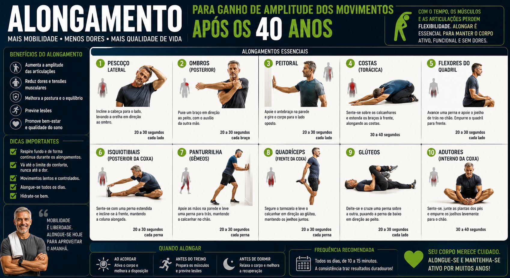 Atleta fazendo rotina de aquecimento articular